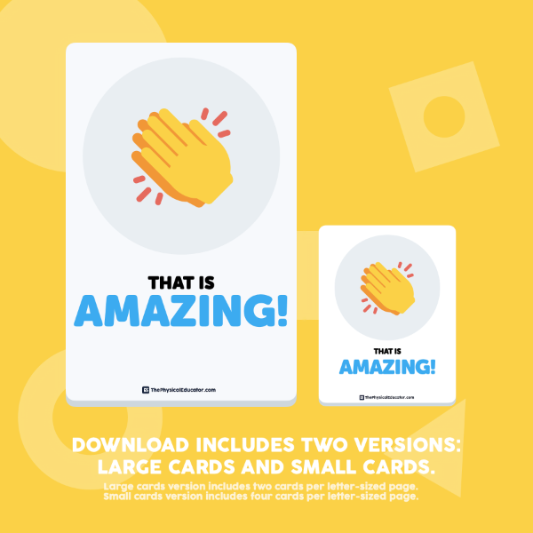 🎉 New Resource!

🙋‍♂️After seeing teachers &amp; leaders make use of cue cards during virtual lessons/meetings, I decided to create a set of 26 #physed-specific ones. I hope these help you keep things visual (and save your voice) in your virtual lessons!

👀thephysicaleducator.com/shop/virtual-l…