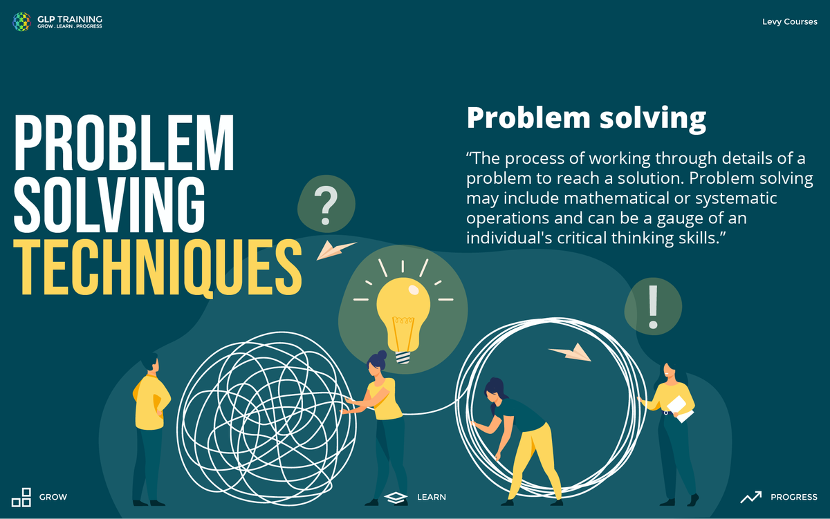 “The process of working through details of a problem to reach a solution. Problem-solving may include mathematical or systematic operations and can be a gauge of an individual's critical thinking skills.”
Full post content instagram.com/p/CKyhmXKpYUL/
glptraining.co.uk