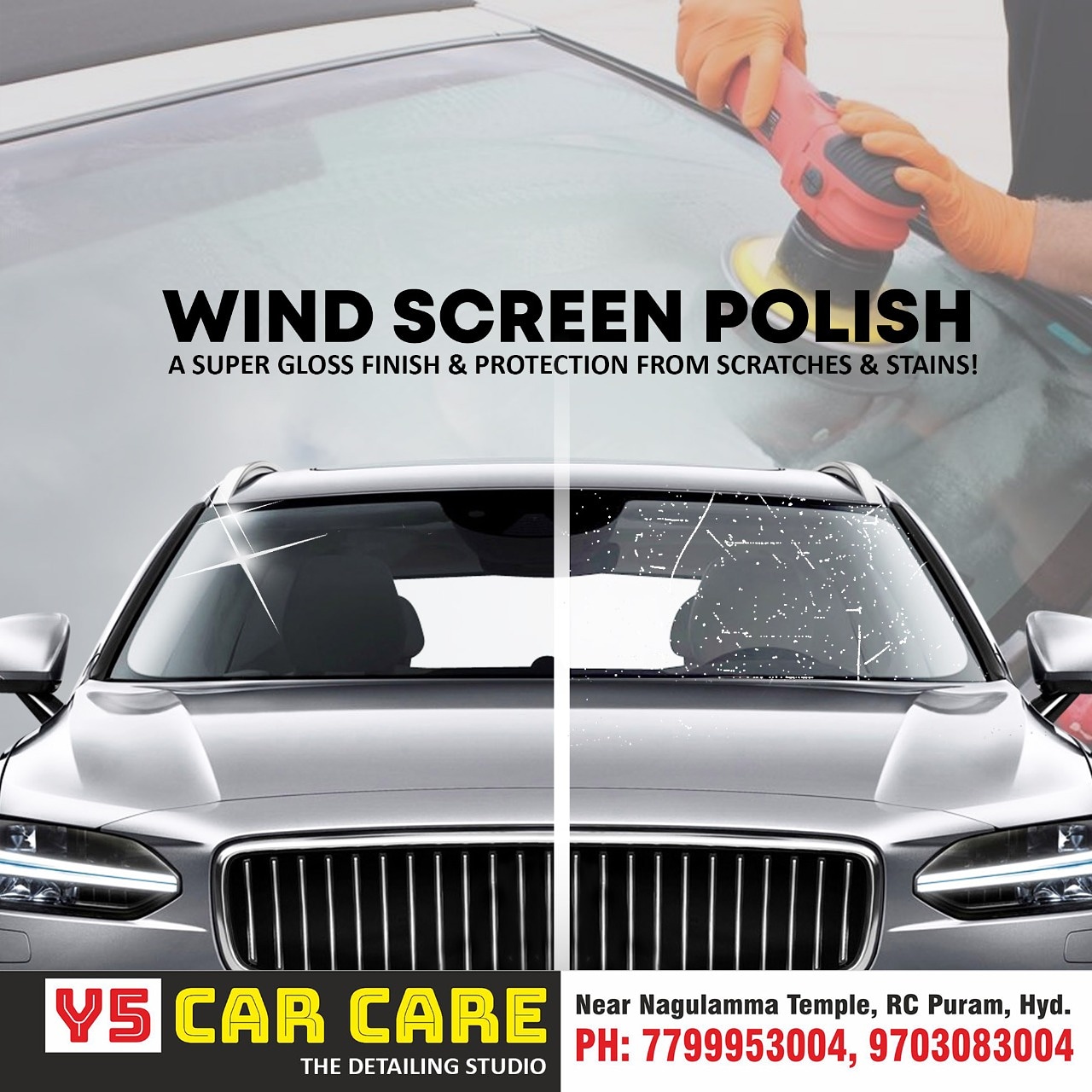 Y5 Car Care on X: Give your car's windscreen a super glossy shine