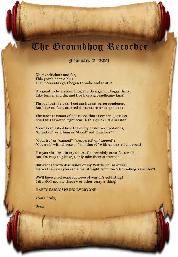 My Official Prognostication: Early Spring!!!