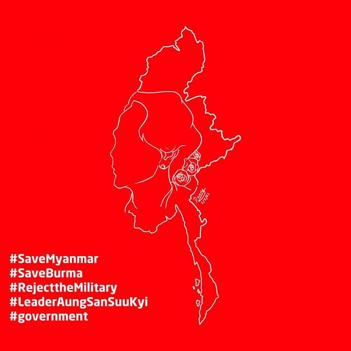 #savemyanmar #westandwithher  #Save_Myanmar 
#Save_Burma 
#Reject_the_Military 
#We_need_democracy
#Help_us_and_support_our_Leader #Aung_San_Suu_Kyi_government
#Militarycoup
