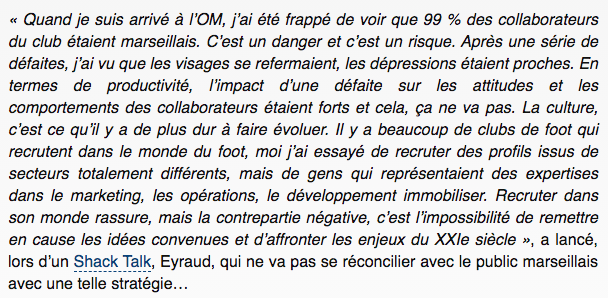 JHE semble avoir trouvé quel était le problème a Marseille, en effet selon lui, il y a trop de marseillais, un comble.