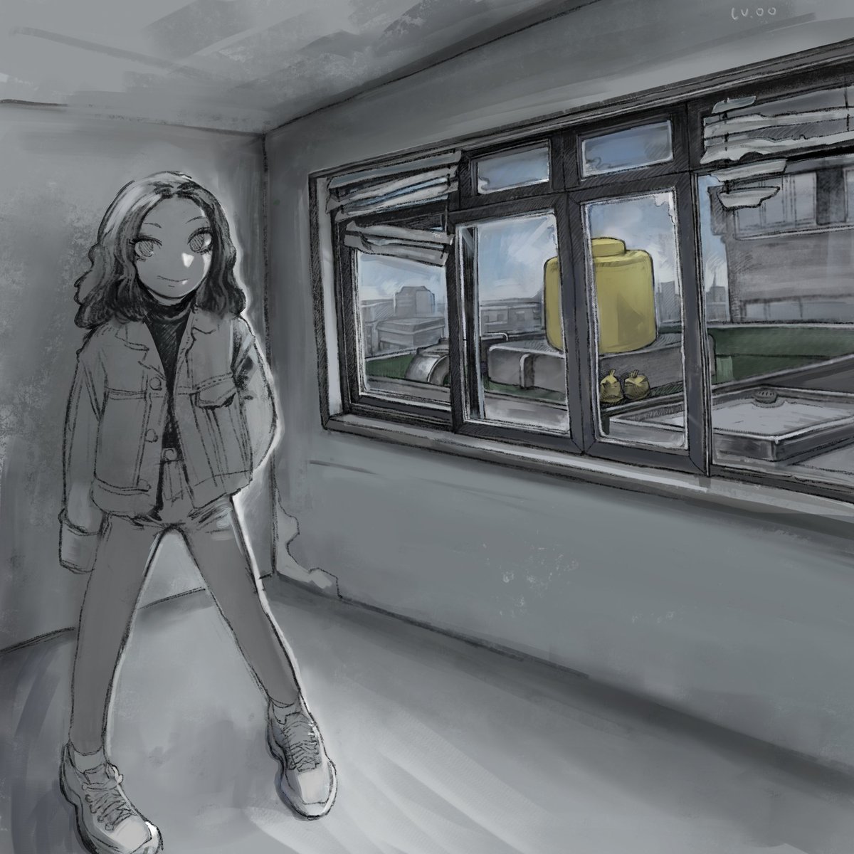 昔のiPadの絵
ただ夢で見たことを描きたかった。
昔も今も古い建物が好きです。?? 
