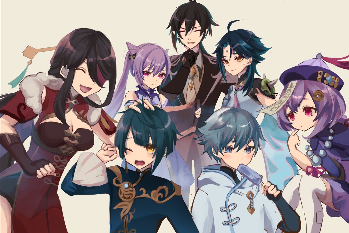 あんスタ 璃月組はいいぞ あと北斗が行秋の髪わしゃわしゃしてるの良くないですか というrk てこのイラスト