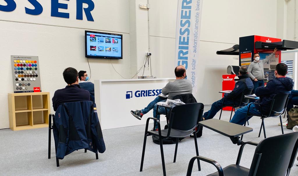 GriesserIB's tweet photo. Queremos agradecer a nuestros Partners Oficiales su asistencia a nuestra formación de ayer en nuestra nueva #AcademyGriesser.

@alumicongost #VentanasDirect #MetàlicsCabratosa @ailla_sabadell 

#GriesserPartners #Griesser #Weinor #InspiredByTheSun https://t.co/8kRJFyL45s