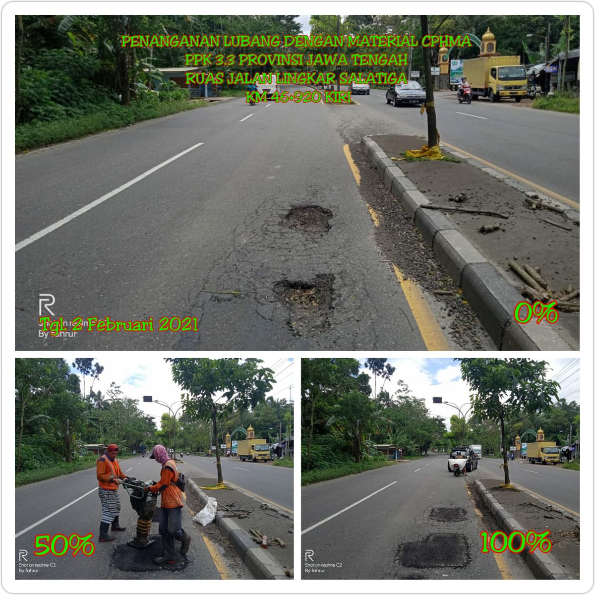 pu_jalan_jtgdiy's tweet photo. #infobbpjnjatengdiy dari wilayah kerja PPK 3.3 Jateng di Jalan Lingkar Salatiga hari ini pemeliharaan rutin penanganan lubang dari KM 44 hingga KM 48. @dpubmckjateng @ganjarpranowo https://t.co/6VwVRZ0c3z