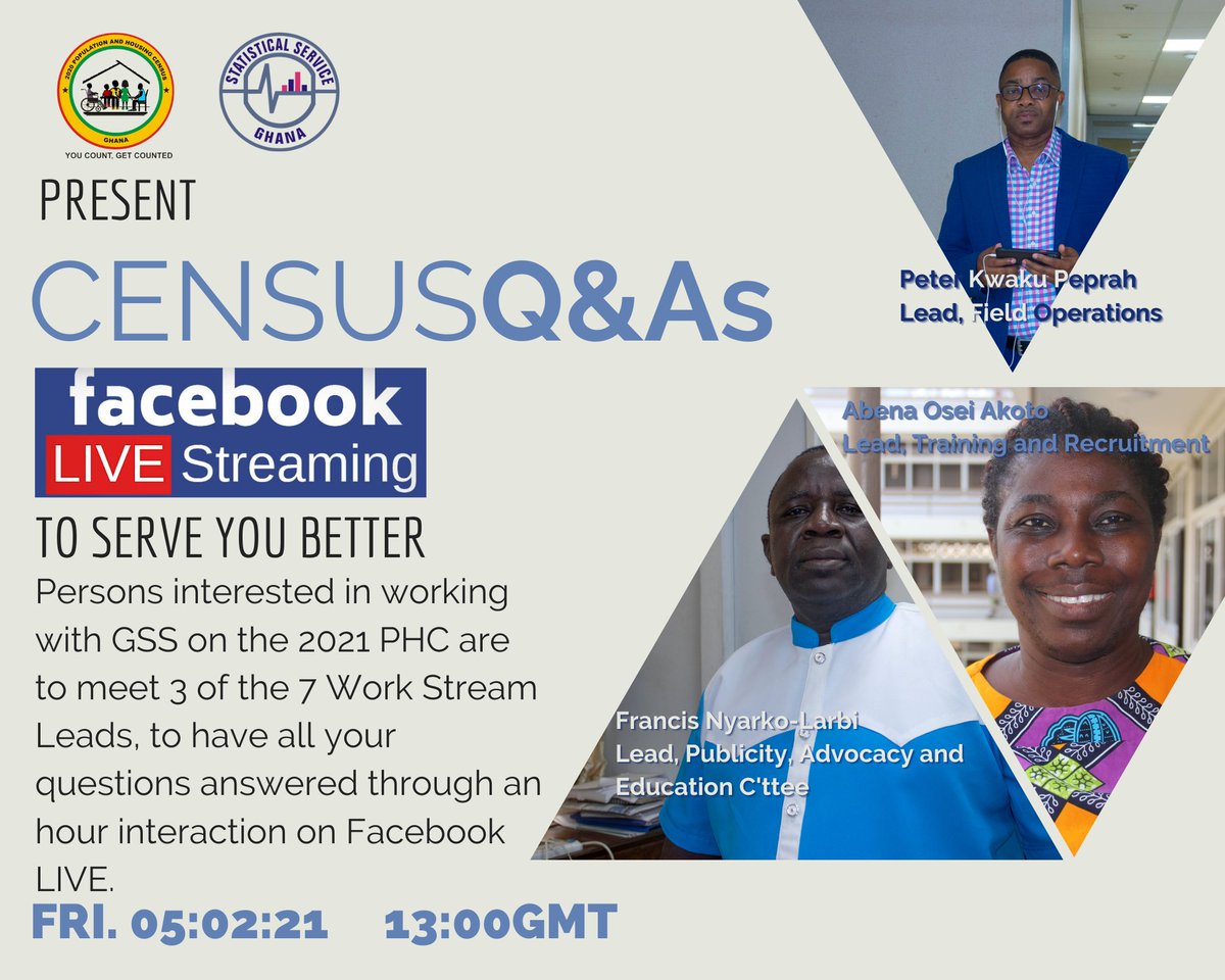 Ghana2021Census's tweet photo. Have all your questions on the 2021 Population and Housing Census answered.
#2021PHC #YouCountGetCounted
@GV_Statistician @StatsGhana @MRROOTEYE @Joy997FM @Citi973 @utvghana @tv3_ghana https://t.co/RQUi2berMW