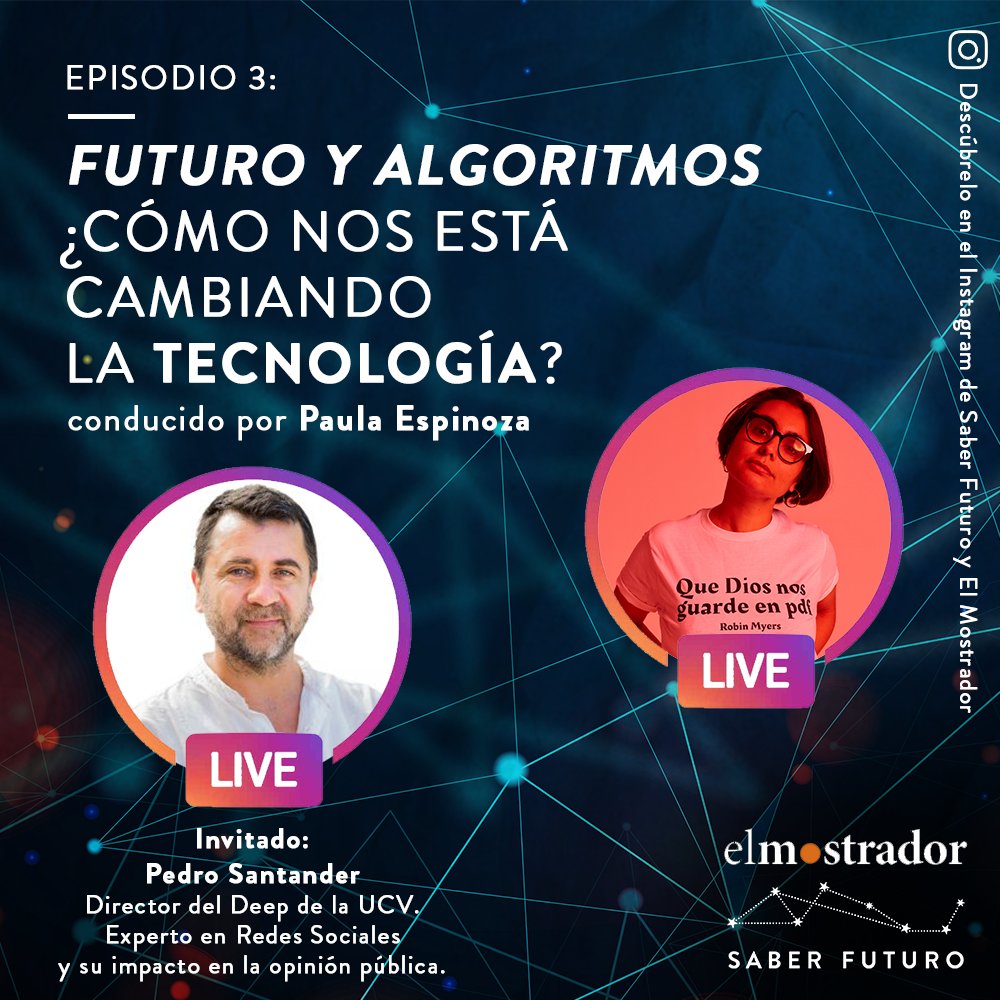 saberfuturo's tweet photo. SPOILER: HAY BOTS 🤖

Mañana a las 20:30 estaremos junto a Pedro Santander hablando de redes sociales, bots en política y muchos otros temas 🦾

Nos vemos! https://t.co/0oojI6jXKa
