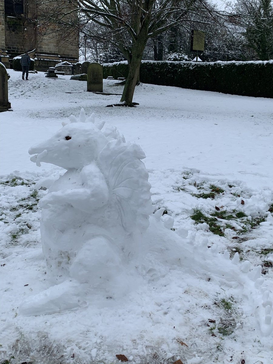 Well done to 10 year old Alice for her fabulous snow creation of St George’s dragon! <a href="/engcathedrals/">English Cathedrals</a> <a href="/RiponDean/">John Dobson</a> <a href="/LeedsCofE/">Diocese of Leeds</a> <a href="/AilsaNewby/">Ailsa Newby</a>