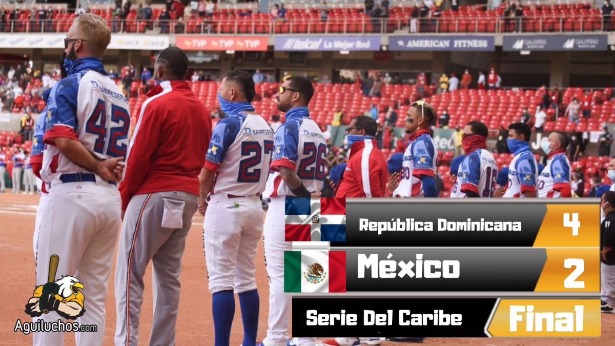 aguiluchos's tweet photo. #AguiPBP Final en Mazatlan. República Dominicana (Águilas Cibaeñas) derrota a México 4-2 #SeriedelCaribe2021 #DOMvsMEX https://t.co/YXqk7b3aYE