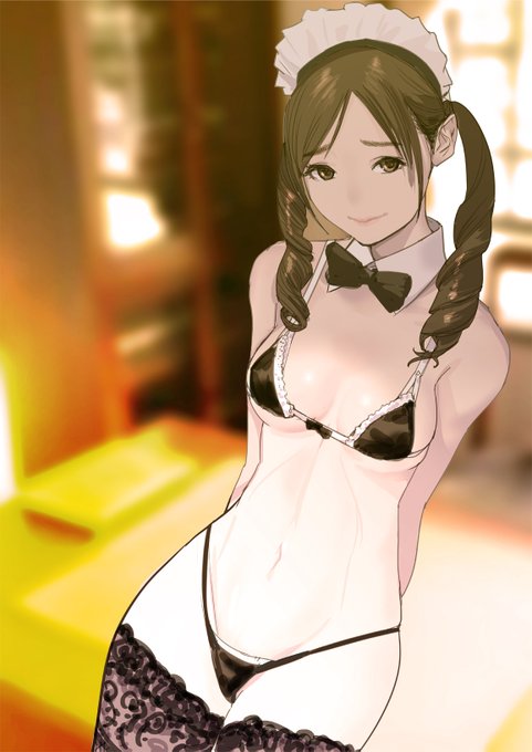 #ツインテールの日 

あいみさんまたニーハイバニーで描きたいです… 