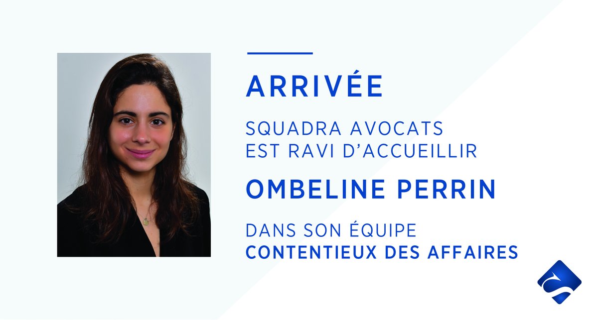 Nous sommes heureux de vous annoncer que Ombeline Perrin a rejoint le pôle Contentieux des Affaires au sein de notre cabinet, aux côtés de <a href="/BenoitJavaux/">Benoit Javaux</a>.
