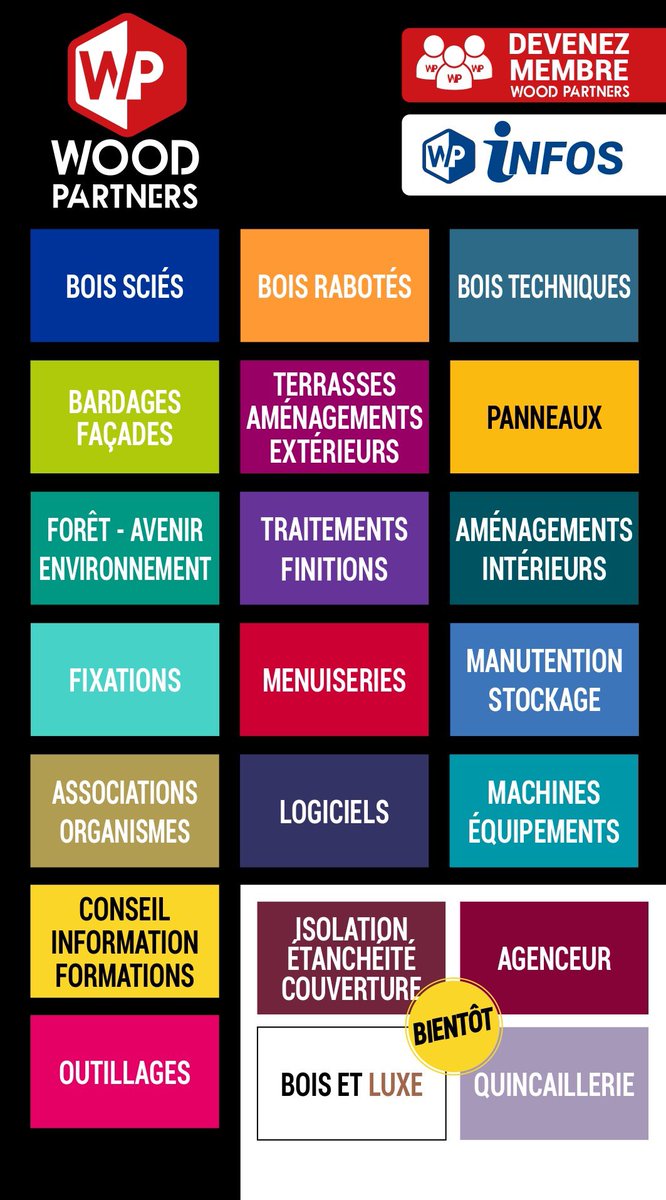 Le bois est votre métier ? 
@WoodPartners est fait pour vous ! 
Tous les utilisateurs déjà présents en sont satisfaits
Visualisez toutes les nouvelles #actualités des exposants en un clic grâce à notre visuel ergonomique et efficace. 
Devenez exposant ! lnkd.in/gdqbx8x