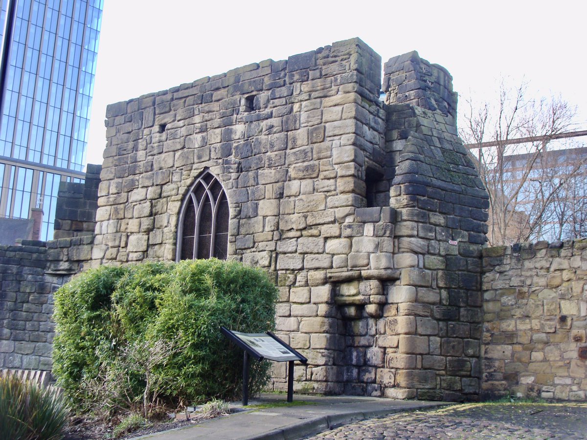 There are the old grinding stones from the city lead works, not sure what the metal gridded holes in the wall are - prisons or for guards, no way out the back- the old lane down the back of Stowell St. and one of the towers.  @PJDThomas  @Old_LowLight  @KerryAtkin1