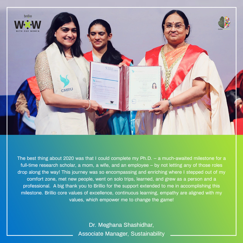 BrillioGlobal's tweet photo. Hearty Congratulations #Brillian #GameChanger Dr. Meghana Shashidhar for receiving a prestigious doctorate from CMR University, Bengaluru, in the field of Commerce. Way to go, @MeghaShashidhar!

#lifeatbrillio #beabrillian #brilliowow #doctorate #learning #growth #brillio https://t.co/diImmFFYek