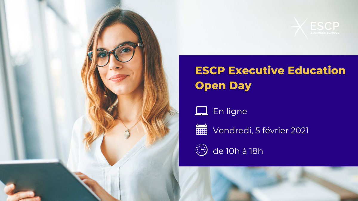 L'#ExecutiveEducation d'ESCP Business School vous ouvre ses portes lors d'une journée 100% en ligne.

Suivez des conférences d’expertise, des sessions d'information et bénéficiez de #coaching personnalisé.

🗓️ RDV le 05/02
🕙 de 10h à 18h

Inscrivez-vous👇
jpo-executive.escp.eu/signup