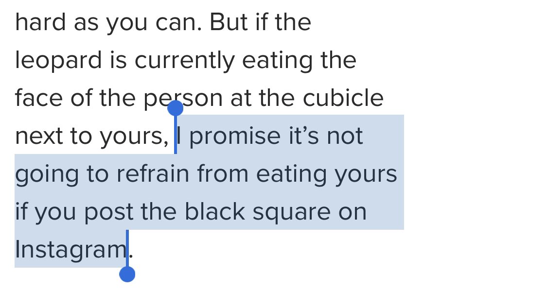 5) I think Bari is revealing something about herself if she thinks solidarity with  #BlackLivesMatter   was primarily driven by fear of “the mob,” rather than seeing it as a genuine cultural moment of racial solidarity in the country (corporate capitalization notwithstanding).
