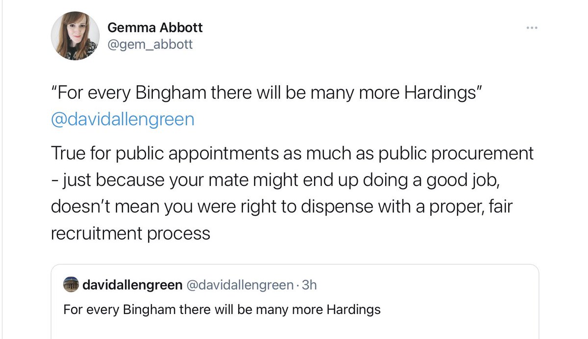 The legal director of the Good Law Project, which is suing for a declaration that the appointment was unlawful, concedes that Kate Bingham, disparagingly described as “your mate”, might have “ended up doing a good job”. There’s nothing as underwhelming as faint praise