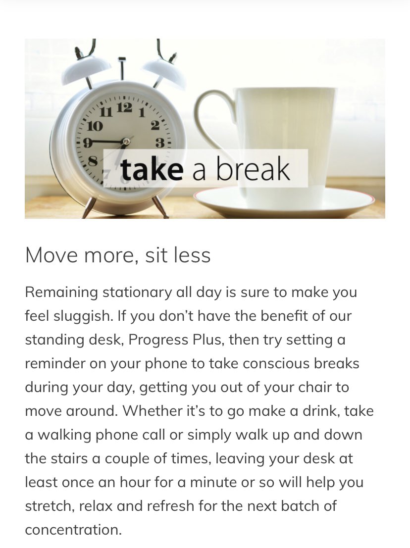 MargolisOffice's tweet photo. Move more, sit less. 

#workingfromhome #HomeOffice #wellness #keepactive #advice #officeinteriors #tips https://t.co/Dcq2KKHMwD