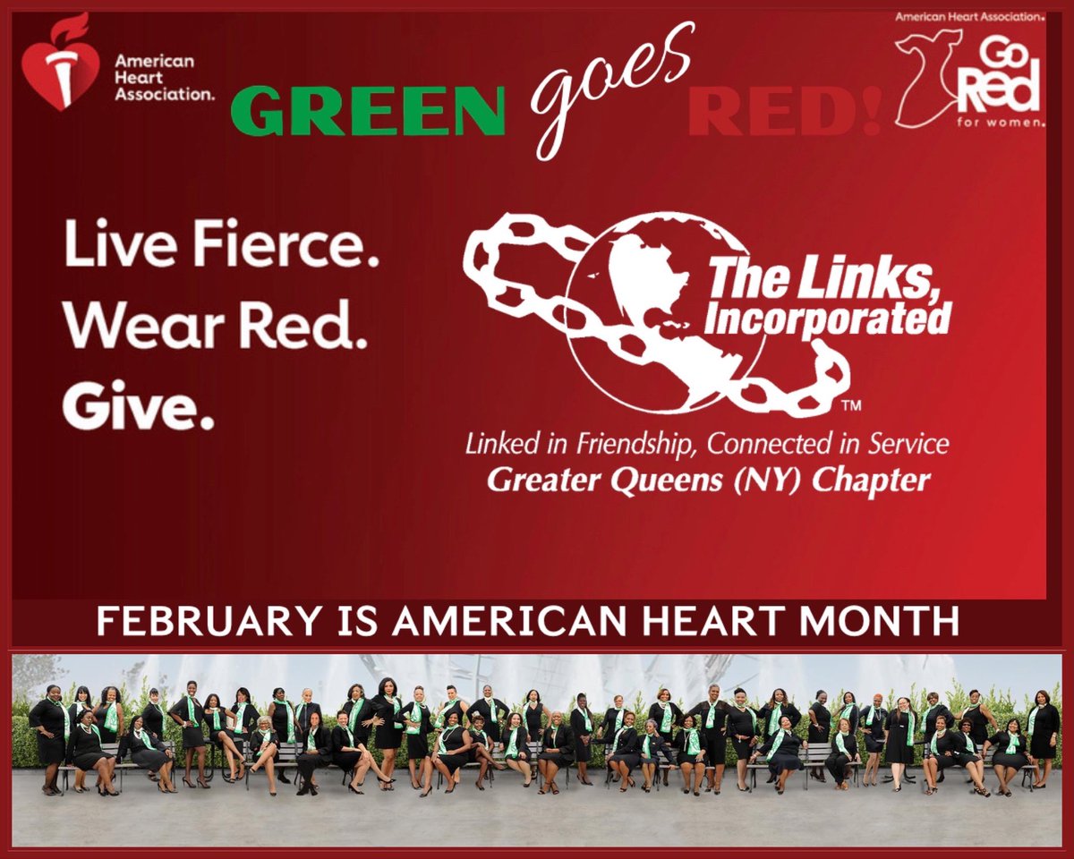 GQL1996's tweet photo. Here’s what it means to Go Red:
G: GET YOUR NUMBERS…
O: OWN YOUR LIFESTYLE…
R: REALIZE YOUR RISK…
E: EDUCATE YOUR FAMILY…
D: DON’T BE SILENT…”.
Visit Go Red for Women’s official website: https://t.co/cRWLVMQyw2
#GQLinks #EALinks #GoRedforWomen #greengoesred #linksinc https://t.co/WNBI73BmRM