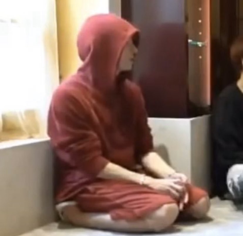 dont you love it when jungkook sits like he's wearing a skirt