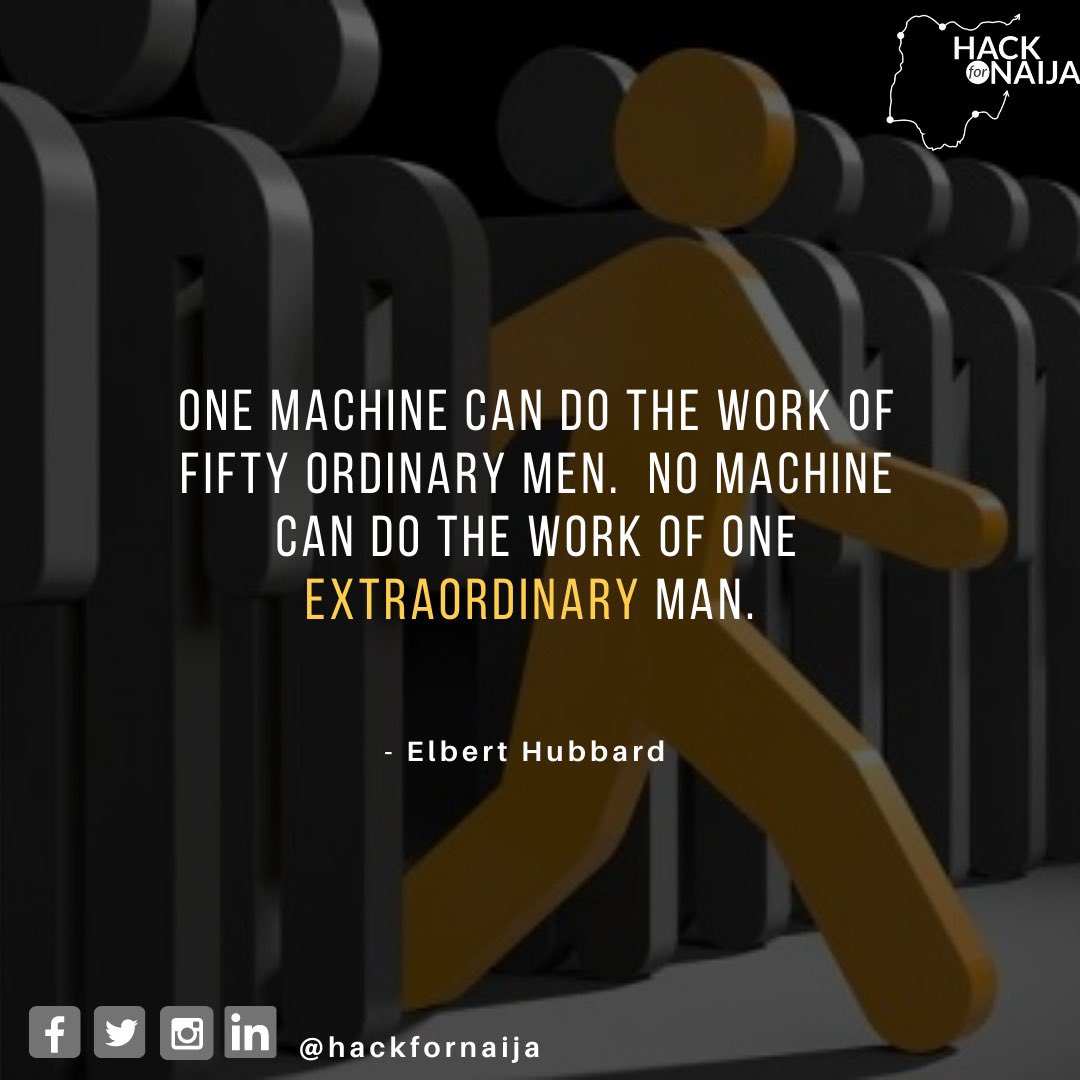 hackfornaija's tweet image. Be Extraordinary! 

#HackForNaija
#HackforSolution
#Edtech
#extraordinary
