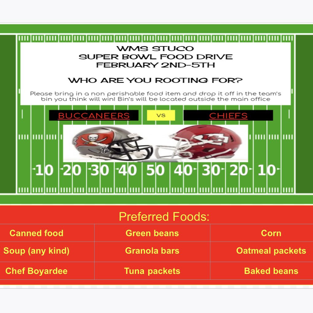 Food drive happening this week at WMS!