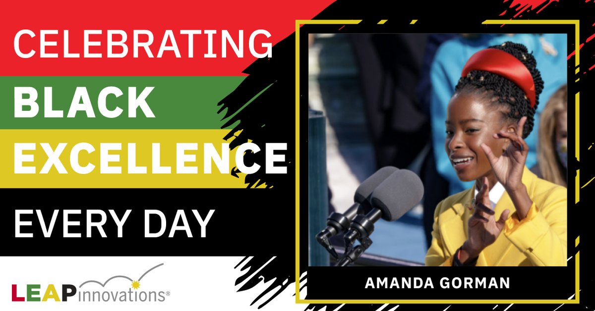 leapinchicago's tweet photo. We honor #BlackExcellence today in the dazzling insight of activist and National Youth Poet Laureate @TheAmandaGorman who, in "The Hill We Climb," elegantly professed how "our country can still come together and can still heal.” #BlackHistoryMonth2021 https://t.co/HxV7lrTElC