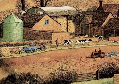 The clearest explanation is that this represents a lost boundary, the headland where the plough turned between two fields, but now ploughed through and that's most likely to have occurred at Enclosure, probably in the 18th century. 22/n