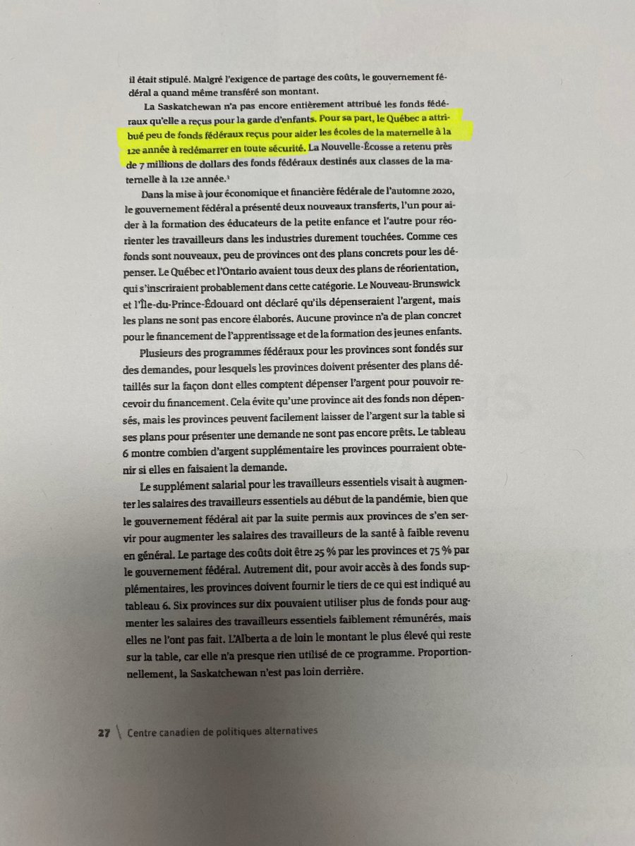 marwahrizqy's tweet photo. « Pour sa part, le Québec a attribué peu de fonds fédéraux reçu pour aider les écoles de la maternelle à la 12e année a redémarrer en toute sécurité. »
M. Roberge pourquoi cet entêtement face à l’aide fédérale ?
#Éducation https://t.co/BKrl7K1lYF
