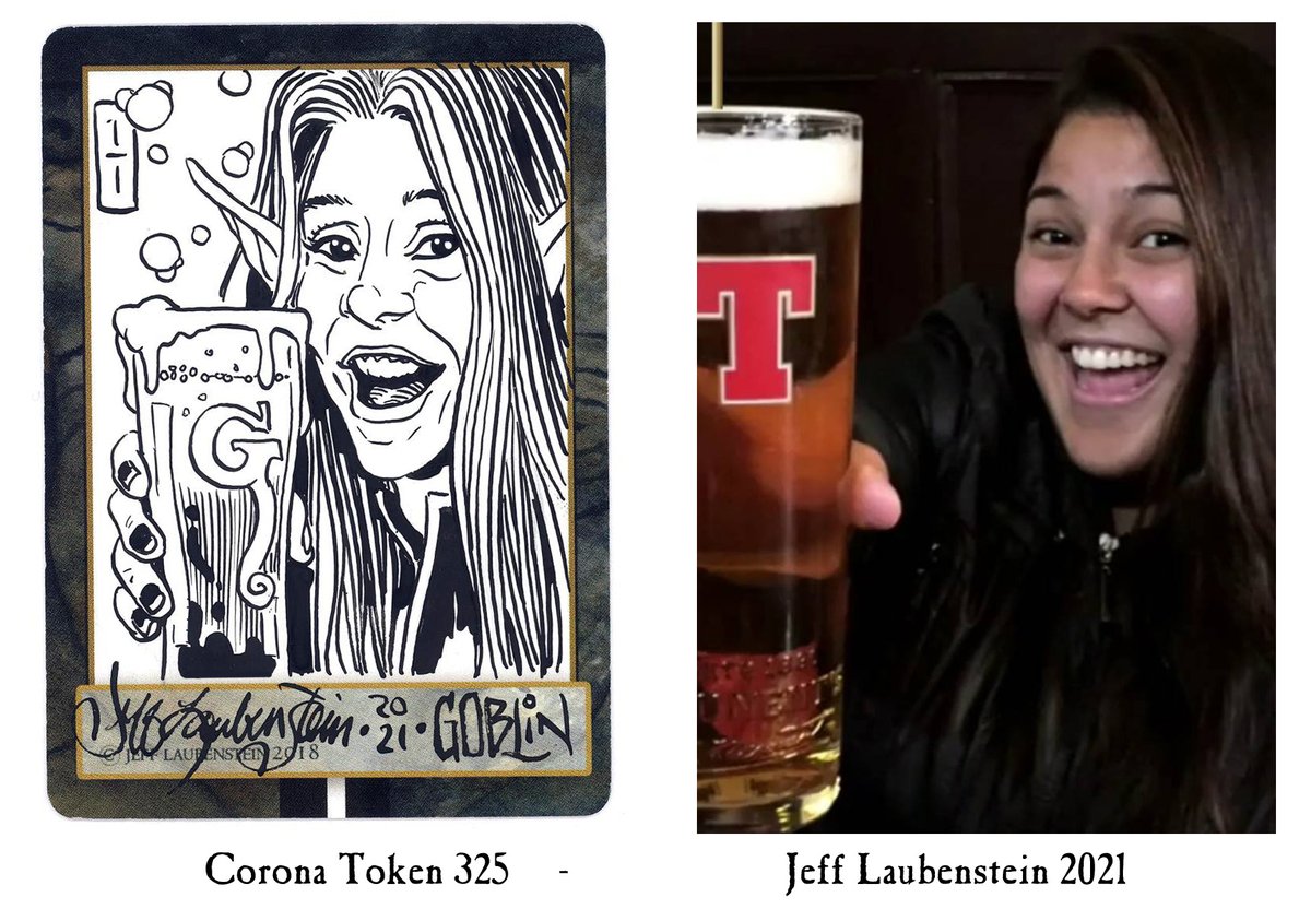 IllustratorJeff's tweet photo. Tuesday brings the lovely Luana. She's #CoronaToken 325. I met here in Sao Paulo at the GP. Being from the land of Carnivale, her life is filled with music, dancing & adventure. I hope yours is too. Saúde! 😉😎 #CFB #MTG #customtoken #Goblin #GoblinToken #SCGames #penandink https://t.co/b0JMFOz3Zk
