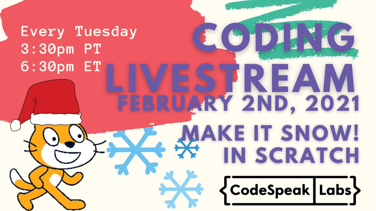 codespeaklabs's tweet image. In today&apos;s coding livestream, we&apos;ll talk about how we can simulate nature to create a realistic snowing animation (with wind and sounds). And at the end, we&apos;ll play a Kahoot game! Check out our YouTube page to join: youtube.com/codespeaklabs