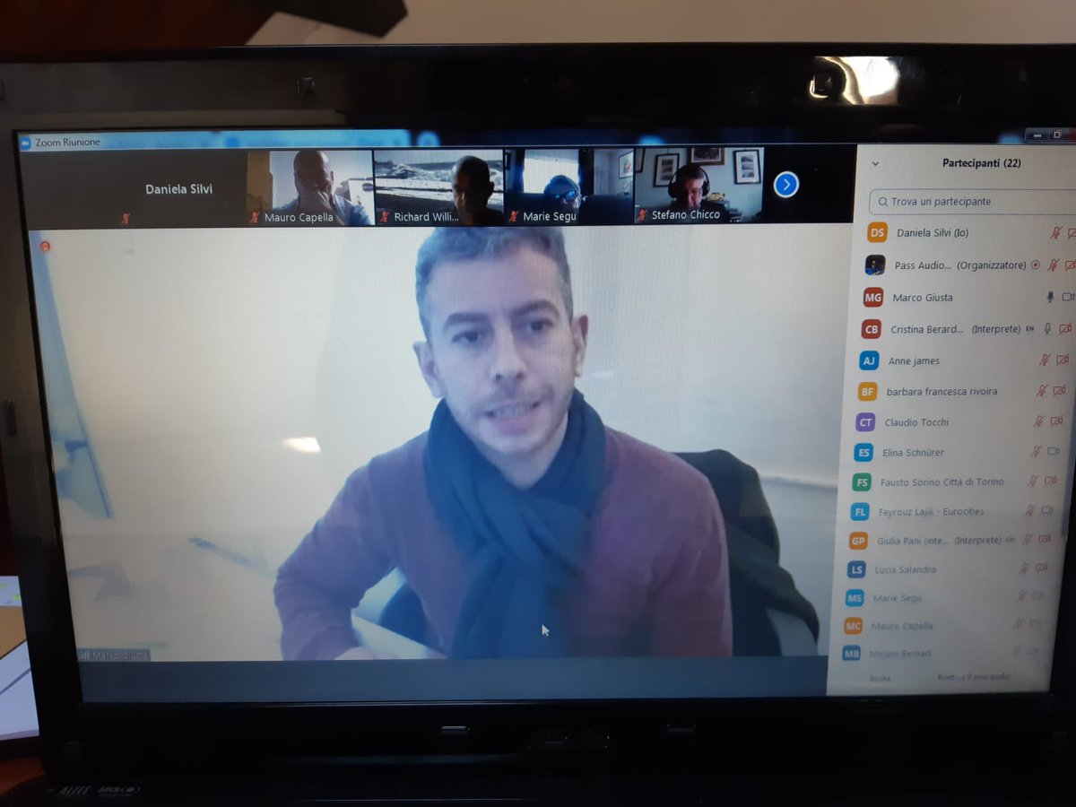 Deputy Mayor <a href="/giustamarco/">Marco Giusta</a> discussing how <a href="/twitorino/">Città di Torino</a> policies on #AntiRacism and integration of #NewCitizens are helping build trust and cohesion at local level despite cultural and religious differences
🔛VALUES #AMIF transnational meeting
Torino 2-4 February 2021 <a href="/IntegratingCTs/">Integrating Cities</a>