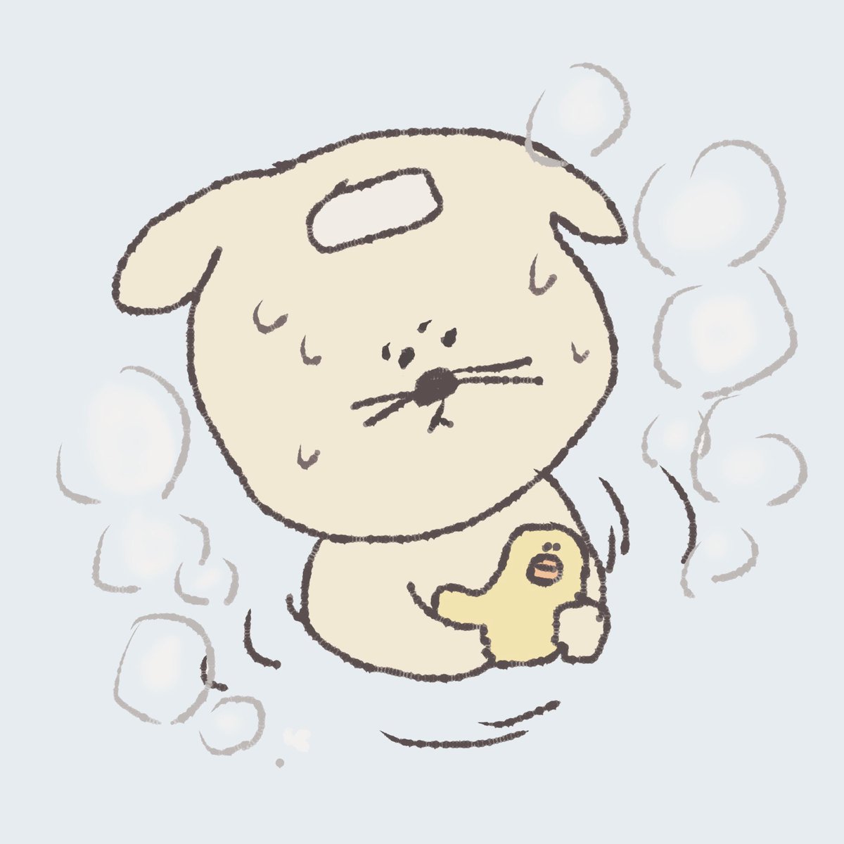 わさ V Twitter おふろめんどくさい ゆるいイラスト イラスト らくがき おえかき お絵描き お絵描き好きさんと繋がりたい お風呂 犬