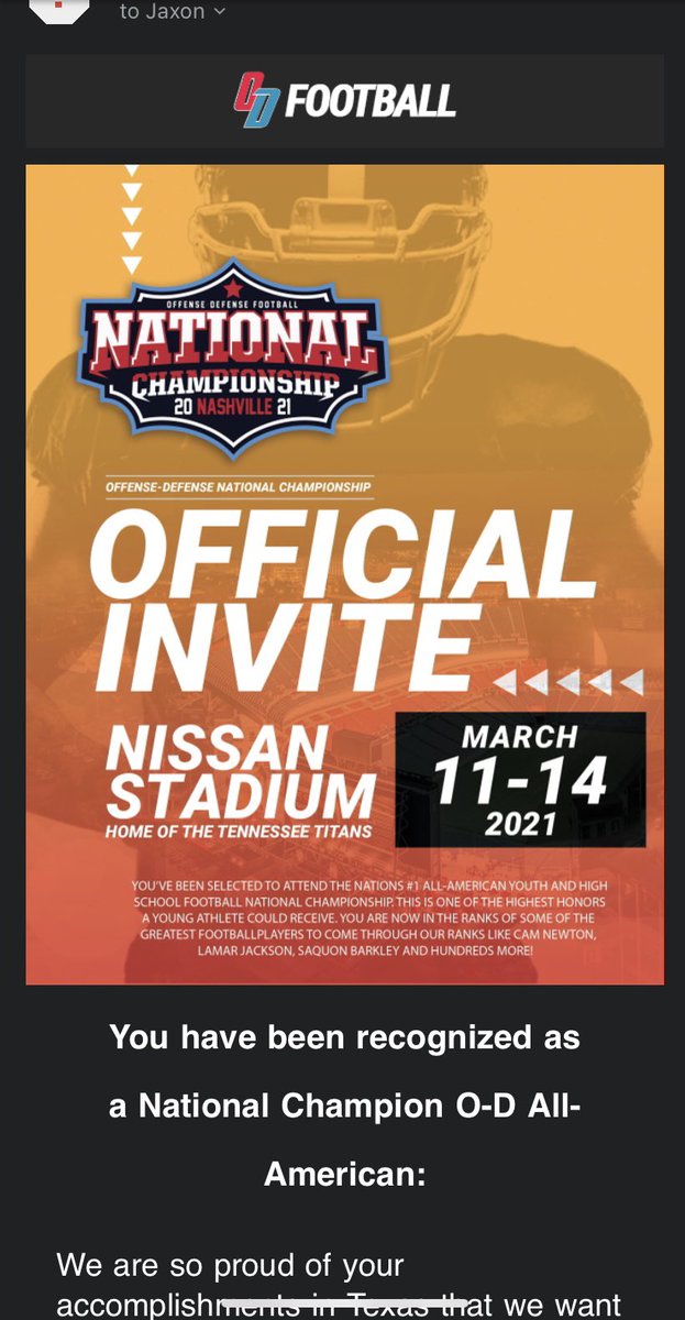 I’m extremely thankful for the Opportunity to play in the O-D National Championship in Nissan Stadium.<a href="/ODFBall/">Offense🏈Defense</a> <a href="/coachclark30/">Curtis Clark 🇧🇸🇺🇸</a> <a href="/CoachGibson32/">Phillip Gibson</a>