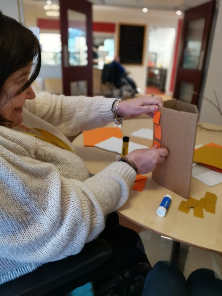 rashielee's tweet photo. We've just had our 'Build It' challenge with teams of staff &amp; residents working together to build a structure with their allocated material. Our Director, Irvine, was brave enough to judge!
#canwebuildit #yeswecan https://t.co/JKuktJH8z8