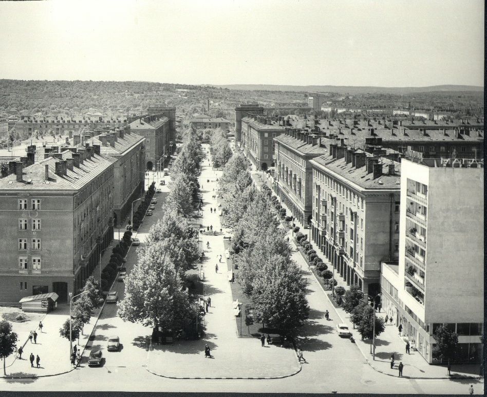 Bulgaria's Dimitrovgrad began construction in 1947, and was quickly followed by Nowa Huta in Poland, Poruba in Czechoslovakia, Eisenhüttenstadt in East Germany, and Dunaújváros in Hungary.