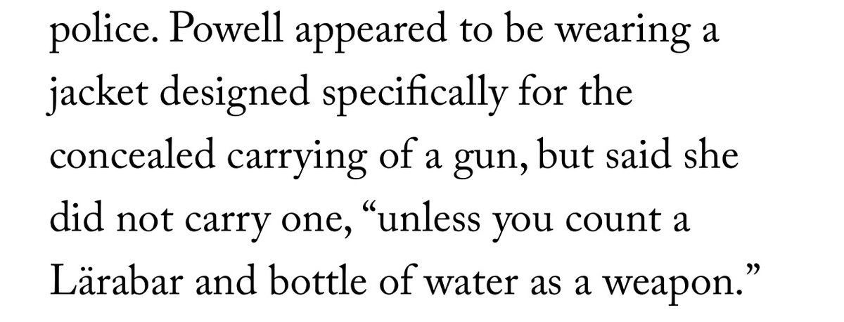 She was identifiable partly based on her attire and accessories, including a jacket designed to hold a gun (she denied that she had one) and a Kate Spade iPhone case that was visible at another far-right protest she attended.