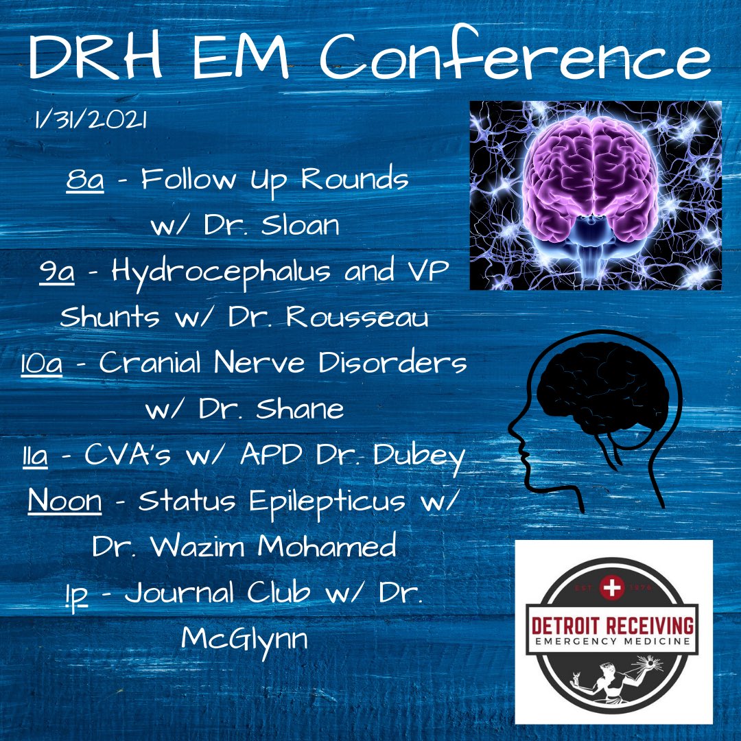 ReceivingEM's tweet photo. DRH EM Conference! This week we continue our neuro block with another faculty lecture, a guest lecture, follow up rounds and finish the day with journal club. Looking forward to a great conference this week!
#ReceivingEM #DRHTabbeyCats #EmergencyMedicine #emresidents #EMRA #DRHEM https://t.co/Y9FfNp2GCq