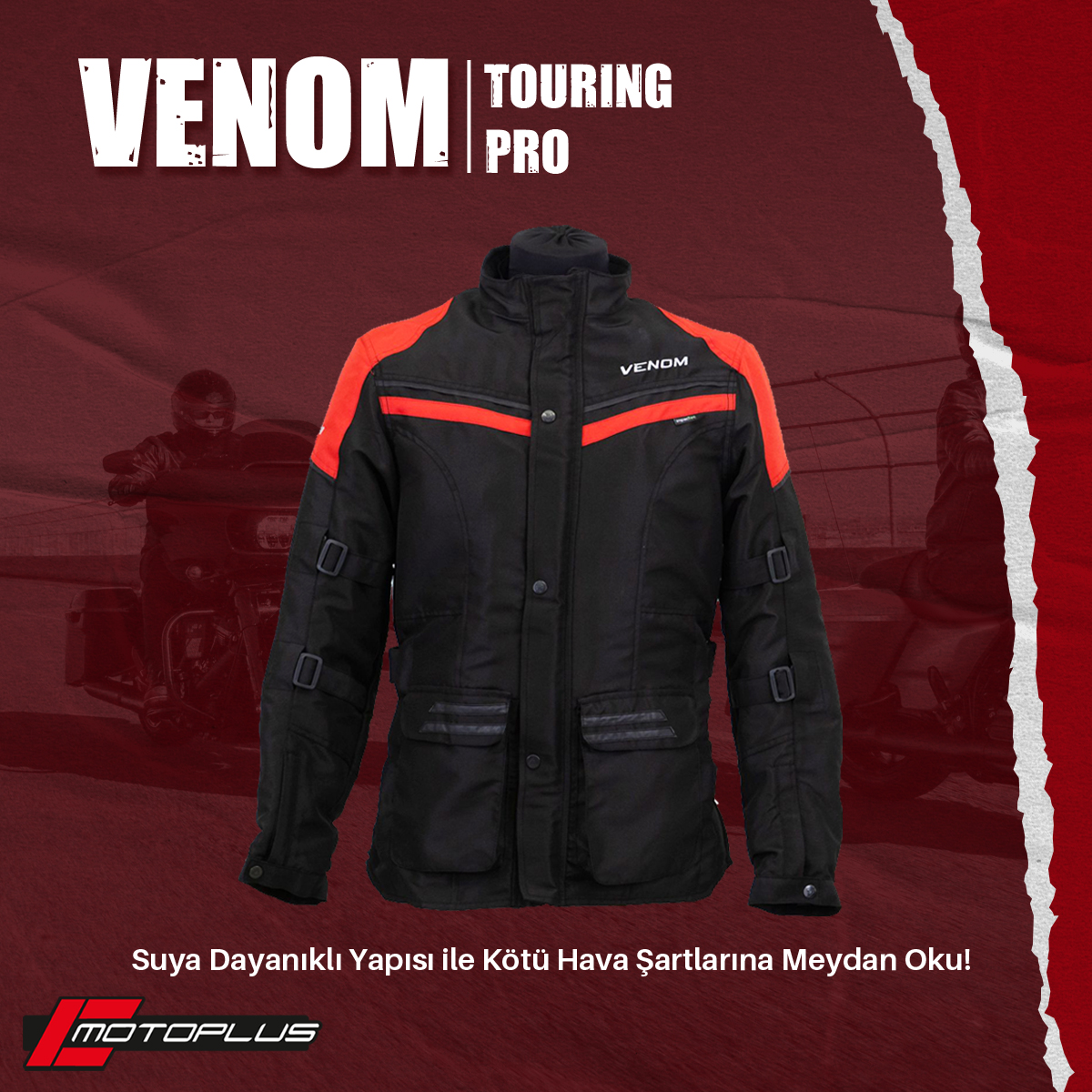 motoplustr's tweet photo. Suya Dayanıklı Venom Touring Ceket ile Kendinizi Soğuktan Korumak İçin Şimdi Motoplus’ı Ziyaret Edin! | https://t.co/eEjFp1H71u   | #motosikletceketi https://t.co/b9DqAo0Amx