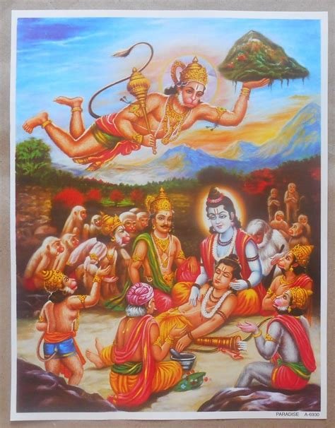  #Hanuman without wasting any time went in search of herbs.He couldn’t identify the specific herbs,as the time was less he uproots the dronagiri hill & brings it to save laxman.Kalanemi's story is narrated in covered in one of the adaptation - Adhyatma Ramayana