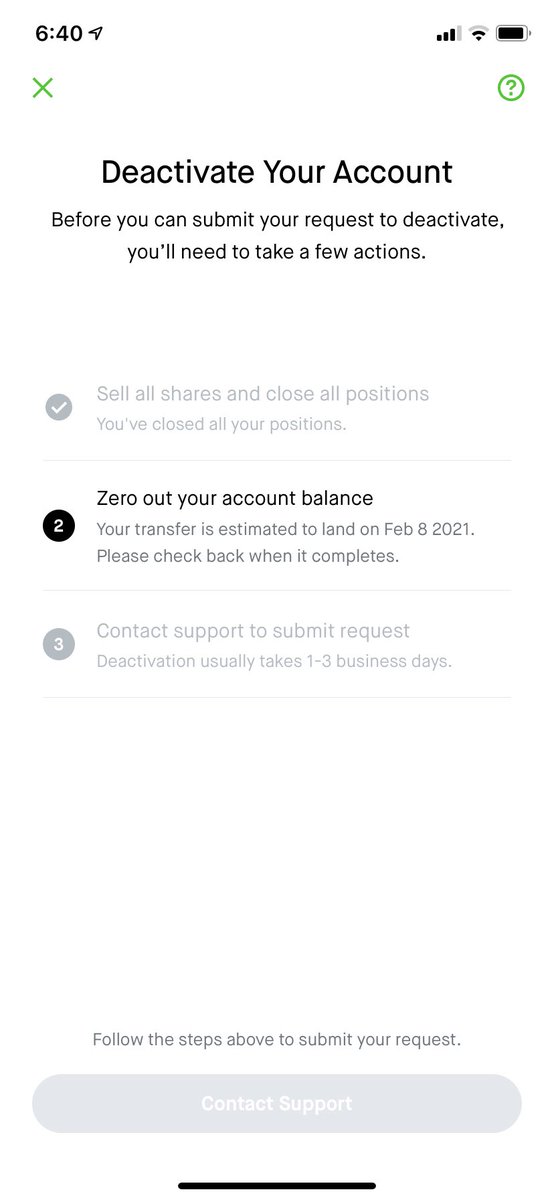 heathermaeday's tweet photo. They’ve effectively made the #DeleteRobinhoodapp a 2+ week process to fully deactivate your account. Zeroed out acct balance this a.m. and that’ll take another week 🚮 https://t.co/O8yCxNsMkN