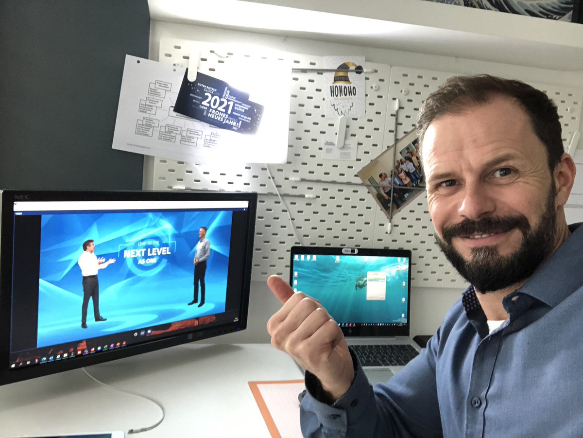 Micha56262603's tweet photo. KickOff of our Sales Meeting /DSM this year virtually... 👾

Better f2f but definitely an alternative to see and listen to our SLT 👍🏻

#BSCkickOff21 https://t.co/Pfh6IyYNMO