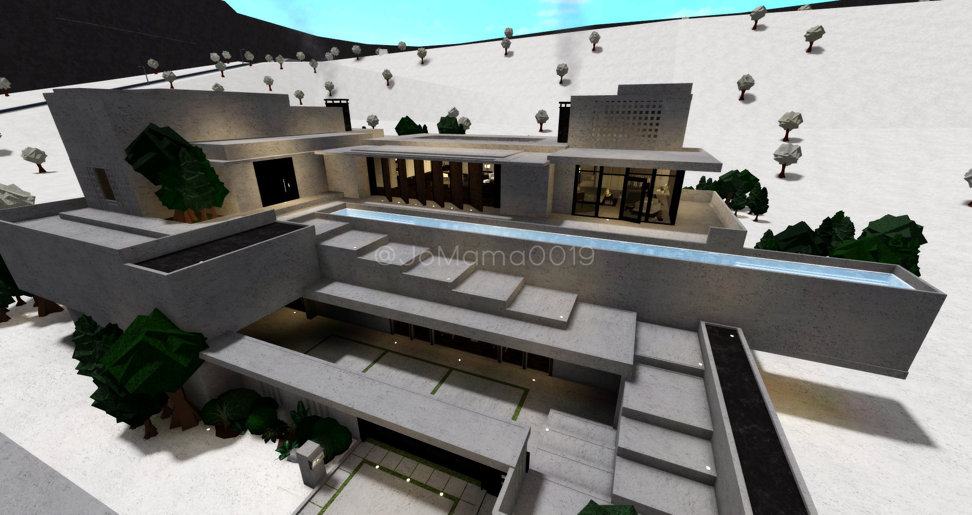Jo 🔲🔳 on Twitter: "New video 🔴 Link below! Brutalist Mansion Speedbuild ...