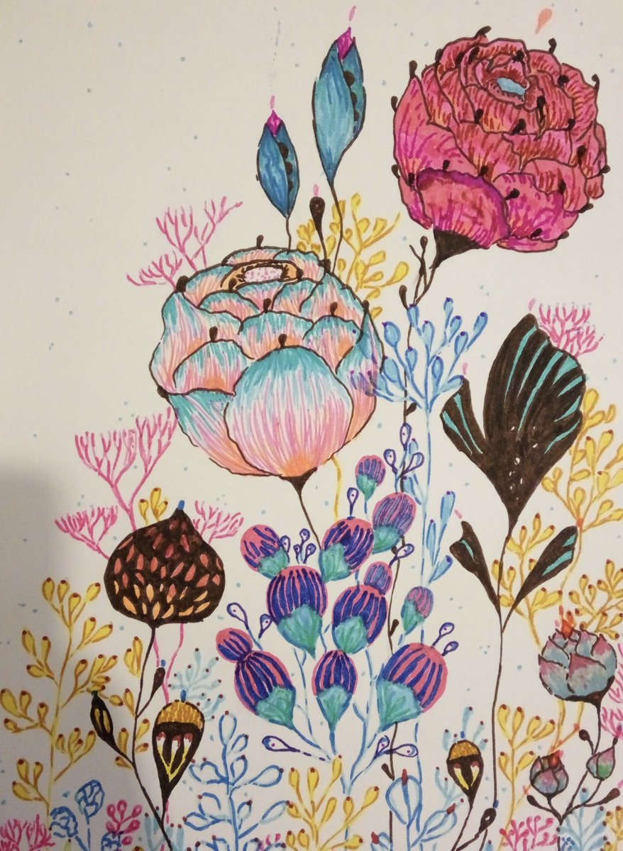 Spring has not yet sprung but here are Year 8's imaginative 'natural world' pieces, inspired by Yellena James. We are sure they will brighten up your week! <a href="/Yr8Ricards/">Yr8Ricards</a> <a href="/RicardsTweets/">Ricards Lodge</a> see more work: ricardslodgeart.weebly.com/blog/week-2