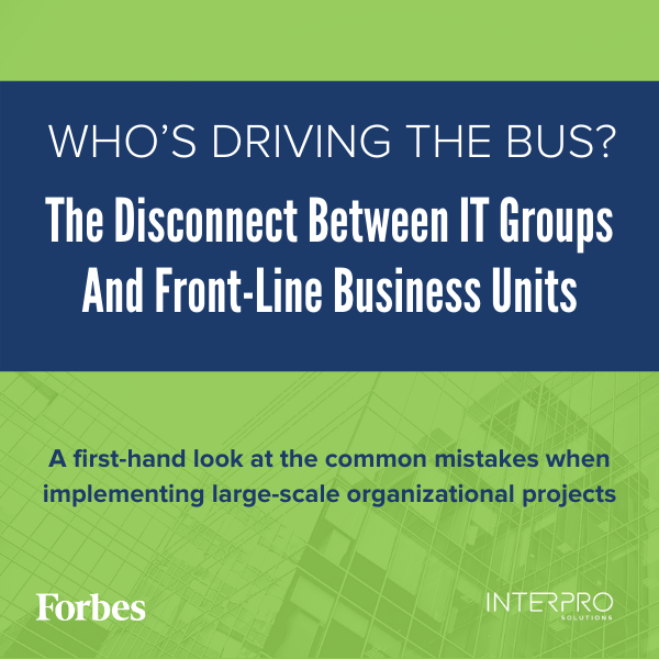 InterProSolns's tweet photo. InterPro's CEO and Founder, Bill Fahey, was recently published in Forbes Business Council, discussing the frequent disconnect between IT and business units when implementing major projects.
Read more here: https://t.co/PA4DzPCroA
#interprosolutions #maximo #maximomobile #ezmax https://t.co/OqtU0jWOMO