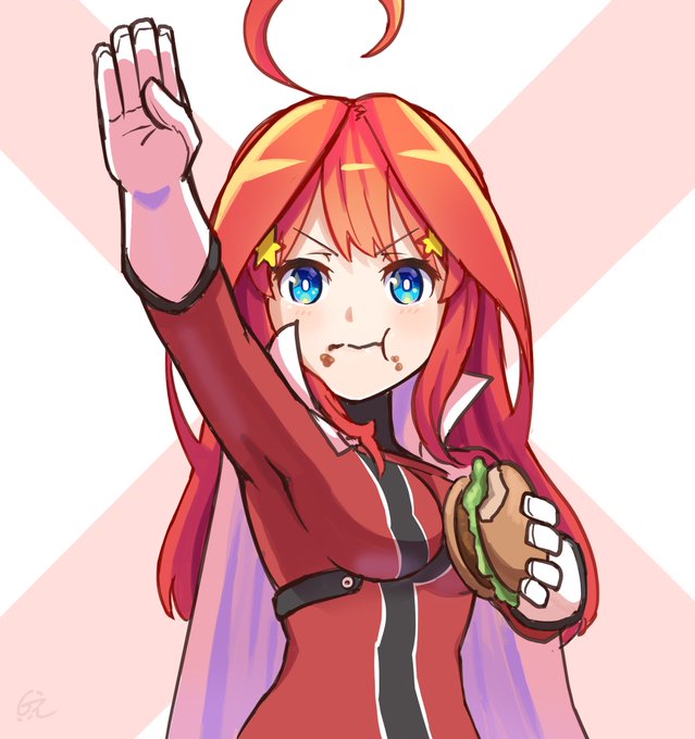 兵衛さんがTwitterに投稿した中野五月(五等分の花嫁)のイラスト。