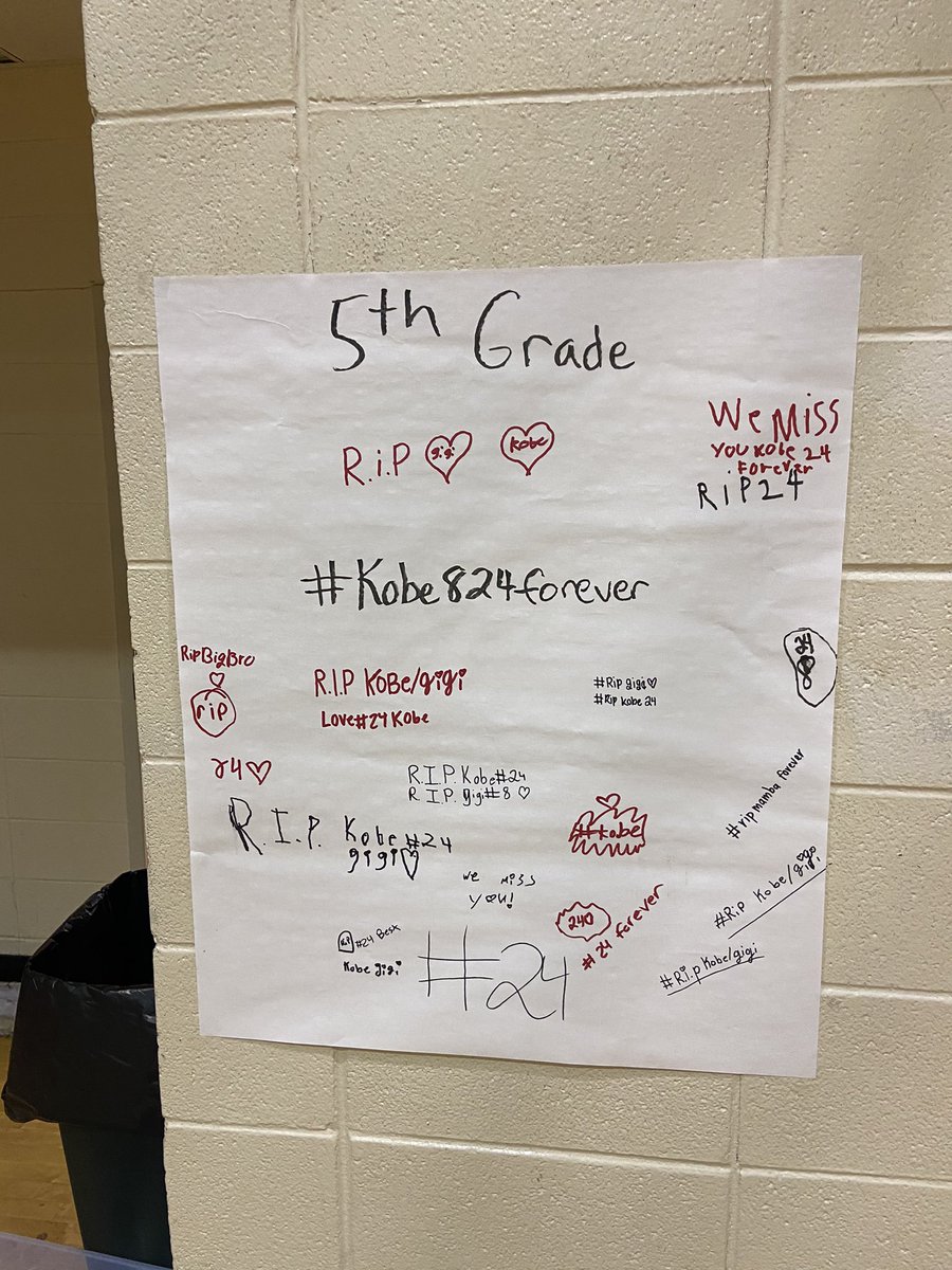 _CoachGMaddox's tweet photo. SS doing a memorial for Kobe Bryant..We will always remember #Kobe824 #EmpowerCMS #CMSPE @Cburgmiddle @jenajonescms @CburgPE https://t.co/zBcLnGa47w