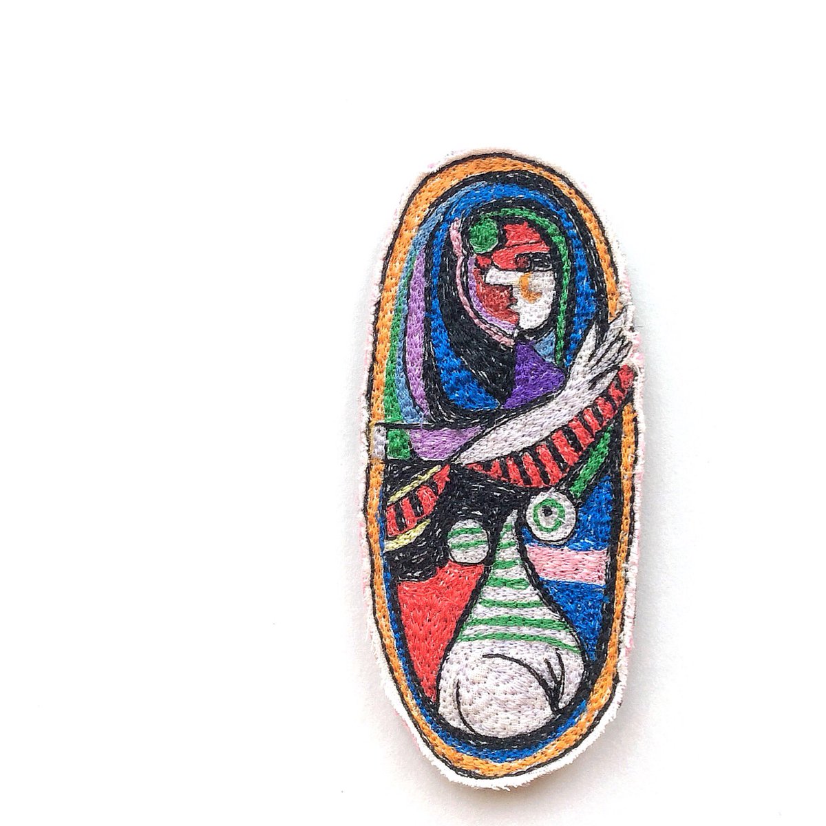 alittlevintage1's tweet image. Girl Before a Mirror brooch @Etsy @EtsySuccess #picasso #threaddrawnartwork #pablopicasso