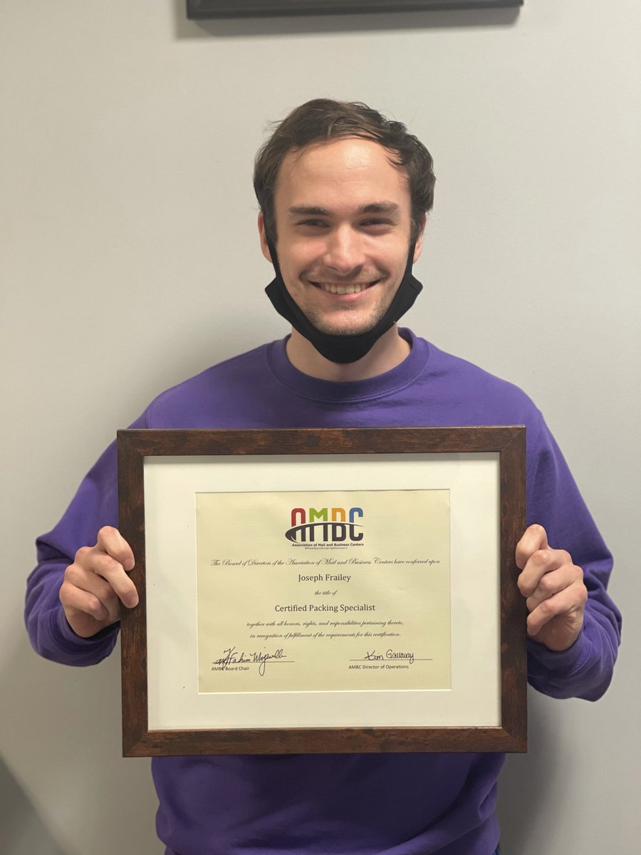 SpaOfShipping's tweet photo. Anthony, Joe and Jordan are really excited to be certified as packaging experts from https://t.co/Su4dkR5iRT #SpaOfShipping #fragileitempacking #OneFamily #ExudeExcellence https://t.co/sjPVHGC5FK